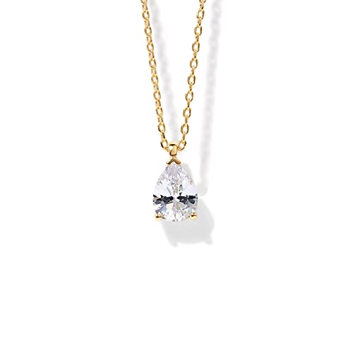 PAVOI 14K Gold Plated Cubic Zirconia Diamond Pendant Necklace for Women | Adjustable Slider PAVOI 14K Gold Plated Cubic Zirconia Diamond Pendant Necklace for Women | Adjustable Slider