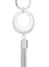 Nine West Ring Around Silvertone Tassel Pendant Necklace