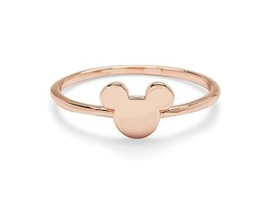 Pura Vida Rose Gold Disney Mickey Mouse Delicate Ring - Brass Base Band