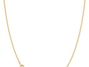 Jewlpire Solid 18k Gold Over 925 Sterling Silver Chain Necklace for Women Girls