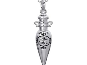 HARRY POTTER Silver Plated Felix Felicis Potion in The Bottle Pendant Necklace