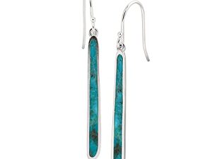 Silpada 'Turquoise Drop' Compressed Turquoise Drop Earrings in Sterling Silver