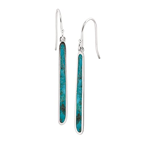 Silpada 'Turquoise Drop' Compressed Turquoise Drop Earrings in Sterling Silver Silpada 'Turquoise Drop' Compressed Turquoise Drop Earrings in Sterling Silver