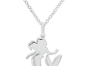 Disney Princess Ariel Silhouette Little Mermaid Pendant Necklace
