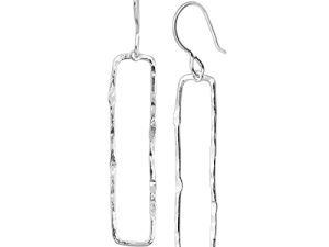 Silpada 'Balancing Act' Drop Earrings in Hammered Sterling Silver