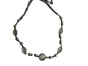 Women's Y2k Fairy Grunge Faux Gem Chain Necklace Teens Retro Y2K Aesthetic Pendant Chain Choker Jewelry Goth Accessories