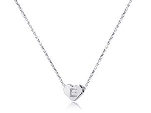 Heart Initial Necklaces for Women Girls