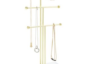 Umbra Trigem Hanging Jewelry Organizer Tiered Tabletop Countertop Free Standing Necklace Holder Display