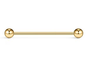 Ruifan 14 Gauge Short Industrial Barbell Cartilage Earring Body Piercing Jewelry 1 1/4 Inch(32mm)