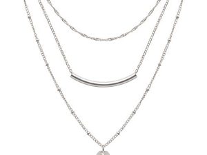 Aisansty Dainty Layered Choker Necklaces Handmade Coin Tube Star Pearl Pendant Multilayer Adjustable Layering Chain Gold Plated Necklaces Set for Women Girls