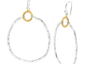 Silpada .925 Sterling Silver & Brass Hoop Earrings for Women