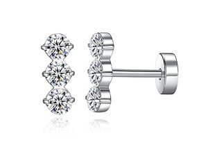 Gnoliew 18G Tragus Earrings for Women Girls 316L Stainless Steel Stud Cartilage Helix Barbell Piercing Jewelry
