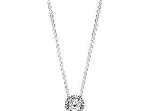Pandora Jewelry Round Sparkle Halo Cubic Zirconia Necklace