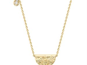 PAVOI 14K Gold Plated Engraved Coin Pendant | Byzantine Coin Necklace | Bohemian Necklace