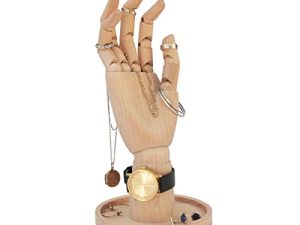 Suck UK | Jewelry Stand | Wooden Jewelry Holder & Ring Dish | Jewelry Organizer Stand For Necklaces | Hand Shaped Bracelet Holder & Ring Holder Bedroom Accessories | Earring Display Gifts For Women