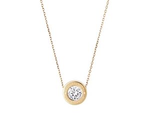 Michael Kors Logo Gold-Tone and Crystal Pendant Necklace