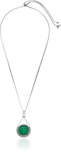 Lucky Brand Silver-Tone Round Stone Reversible 32" Pendant Necklace Lucky Brand Silver-Tone Round Stone Reversible 32" Pendant Necklace