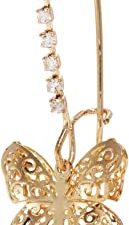 Betsey Johnson CZ Butterfly Dangle Earrings