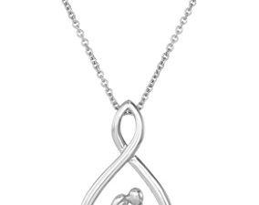 Amazon Collection Sterling Silver Family Infinity Pendant Necklace