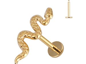 FINE4U 16G 6mm 8mm Piercing Jewelry for Conch
