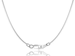 Jewlpire 925 Sterling Silver Chain for Women Girls 0.8mm Box Chain Lobster Claw Clasp - Italian Necklace Chain - Super Thin & Strong - Friendly Price & Quality 16/18/20/22/24 Inch