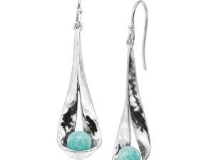 Silpada 'Blue Oasis' Natural Amazonite Drop Earrings in Sterling Silver