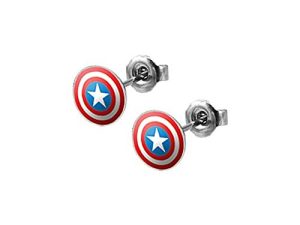 Captain Americas Shield Stud Earrings - Pair
