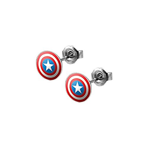 Captain Americas Shield Stud Earrings - Pair Captain Americas Shield Stud Earrings - Pair