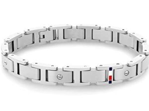Tommy Hilfiger Jewelry Men's Screws Stainless Steel Link Bracelet Color: Silver (Model: 2790393)