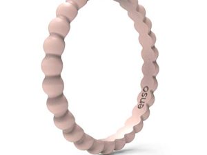 Enso Rings Stackable Beaded Silicone Wedding Ring – Hypoallergenic Unisex Stackable Wedding Band – Comfortable Minimalist Band – 2.5mm Wide