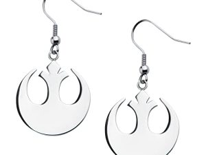 Amazon Collection Star Wars Jewelry Rebel Alliance Stainless Steel Dangle Hook Drop Earrings (SALES1SWMD)