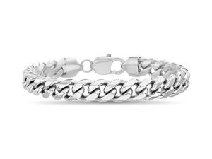 Nautica Stainless Steel Cuban Chain Bracelet for Men Bracelets for Men Lobster Lock