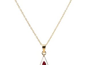 Amazon Collection Sterling Silver/Gold Over Sterling Silver Pressed Flower Pendant Necklace