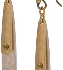 lucky brand two tone double layer earrings
