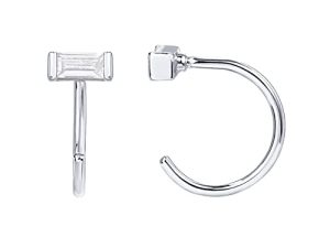 PAVOI 925 Sterling Silver Huggie Half Hoop Earrings | Hypoallergenic Minimalist Tiny Cartilage Earring