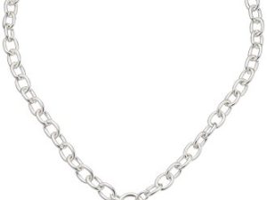 GUESS "Basic" Silver Framed Heart Logo Pendant Necklace