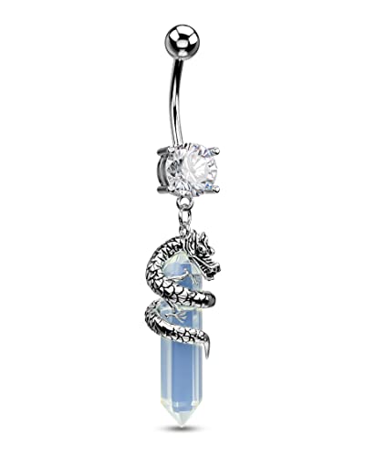 CM Crareesi Mania Dragon Belly Button Rings 14G Belly Rings Dangling Nature Stone Navel Piercing Jewelry Skull Belly Button Piercing Jewelry CM Crareesi Mania Dragon Belly Button Rings 14G Belly Rings Dangling Nature Stone Navel Piercing Jewelry Skull Belly Button Piercing Jewelry
