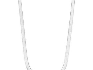 Miabella 925 Sterling Silver Italian Solid 4.5mm Flexible Flat Herringbone Chain Necklace Men Women