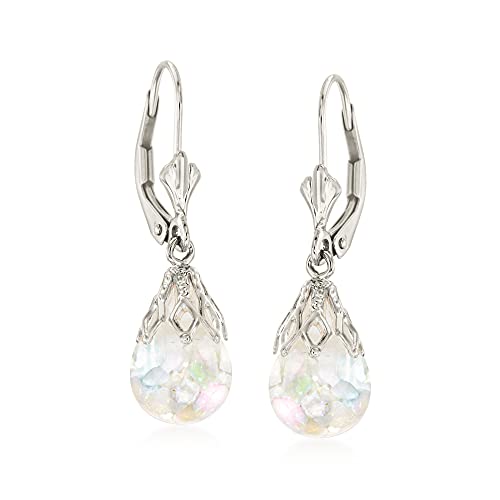 Ross-Simons Floating Opal Drop Earrings in 14kt White Gold Ross-Simons Floating Opal Drop Earrings in 14kt White Gold