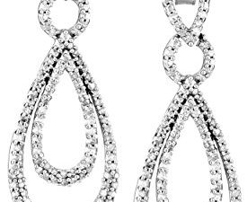 Amazon Collection Sterling Silver Diamond Drop Earrings (1/2 cttw)