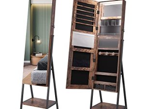 jajov Lighted Mirror with Jewelry Storage