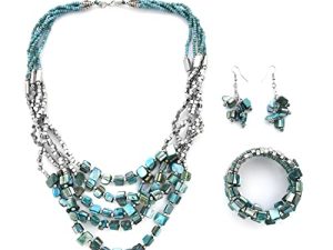 Shop LC Handmade Chunky Beaded Jewelry for Women Seed Bead Necklace Bracelet Earrings Sets Boho Beach Summer Gifts