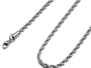 HolyFast Twist Chain Necklace - Stainless Steel Rope Jewelry for Men & Women
