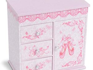 Jewelkeeper Ballerina Musical Jewelry Box with 3 Pullout Drawers