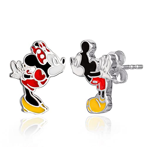 Disney Mismatched Stud Earrings - Mickey Mouse and Minnie Mouse Sterling Silver Disney Mismatched Stud Earrings - Mickey Mouse and Minnie Mouse Sterling Silver