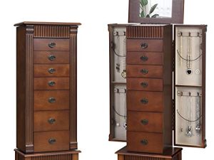 Giantex Standing Jewelry Armoire Cabinet Storage Chest with 7 Drawers