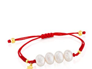 TOUS Vermeil Silver Bracelet for Women With Pearls