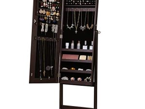 SONGMICS Mirrored Jewelry Cabinet Armoire