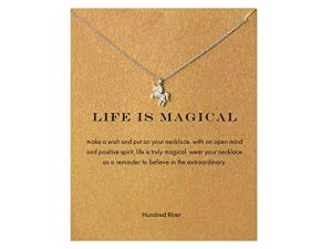 Baydurcan Friendship Anchor Compass Necklace Good Luck Elephant Pendant Chain Necklace with Message Card Gift Card