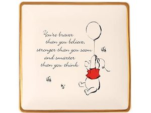 Disney Winnie the Pooh Jewelry Plate - Pooh Jewelry Dish - Ceramic Trinket Tray - Ring Holder Dish